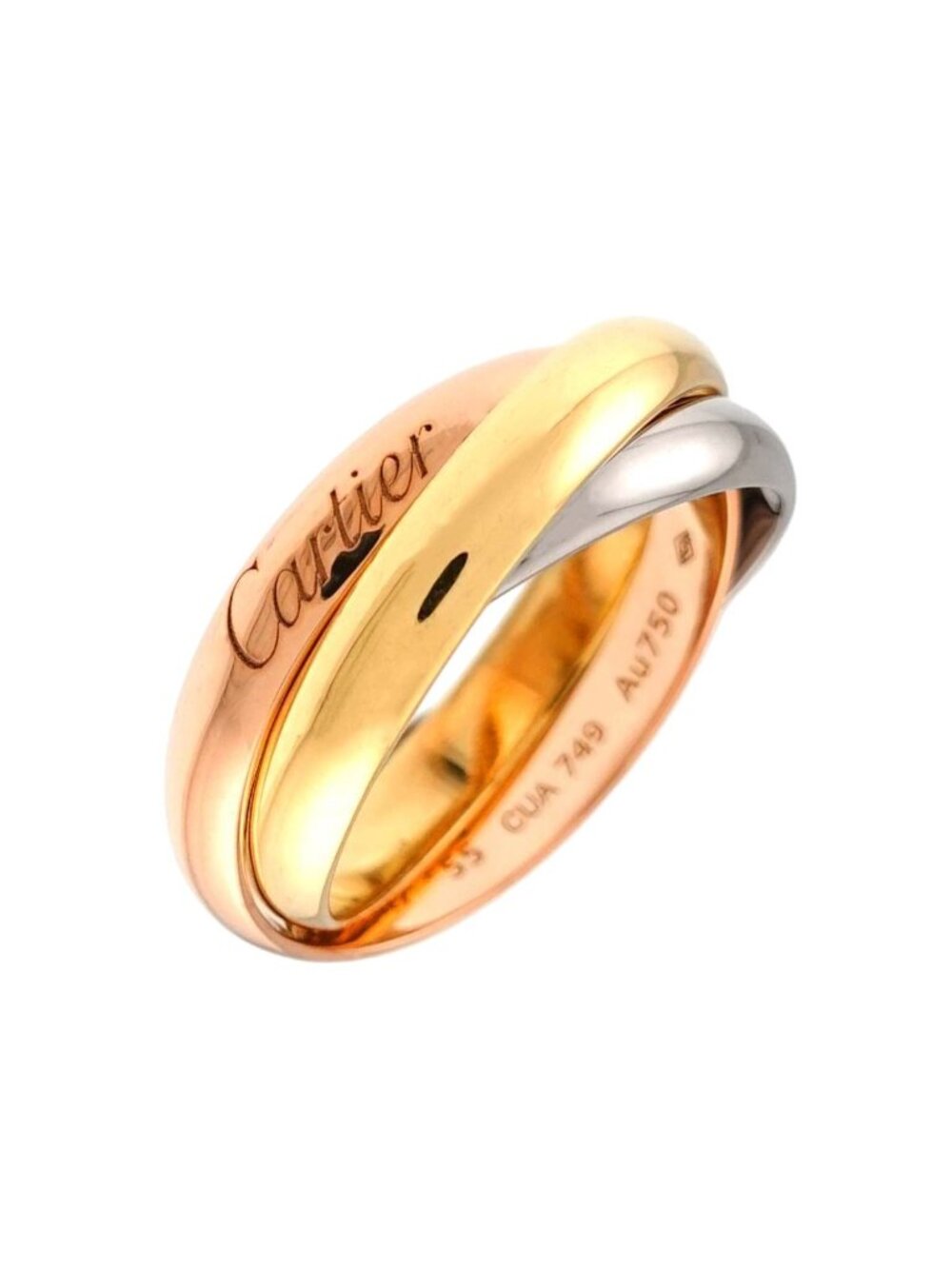 Cartier Trinity MM 55 Ring 18k Yellow Gold Three 750